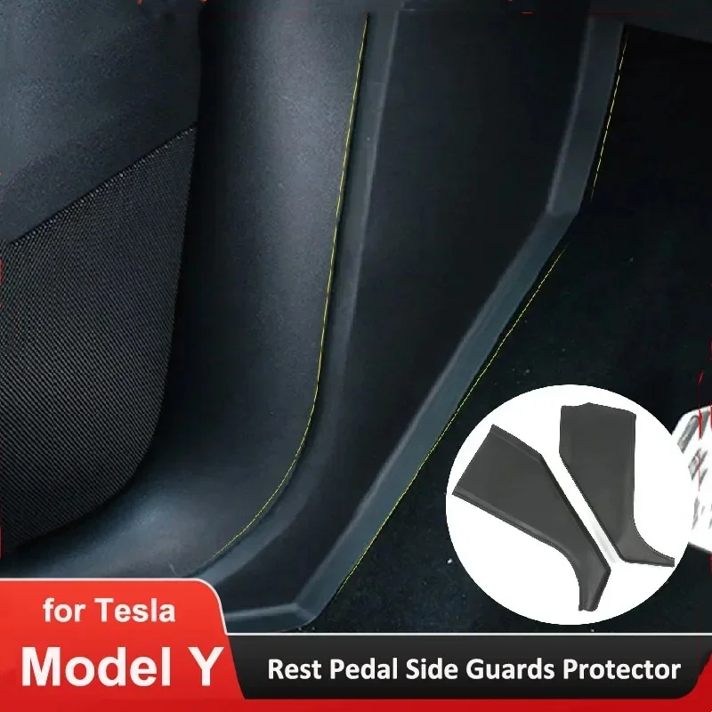 

Rest Pedal Side Guards Protector TPE Anti Kick Sticker Protection Cover Front Door Decor Pad Accessories for Tesla Model Y 2023