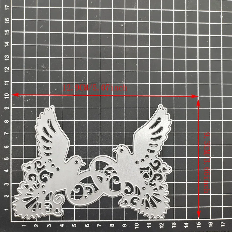 Troqueles De Corte De Metal Para Pájaros Plateados, Hojas De Flores, Plantilla Para Manualidades, álbumes De Recortes, Tarjetas, álbumes De Fotos