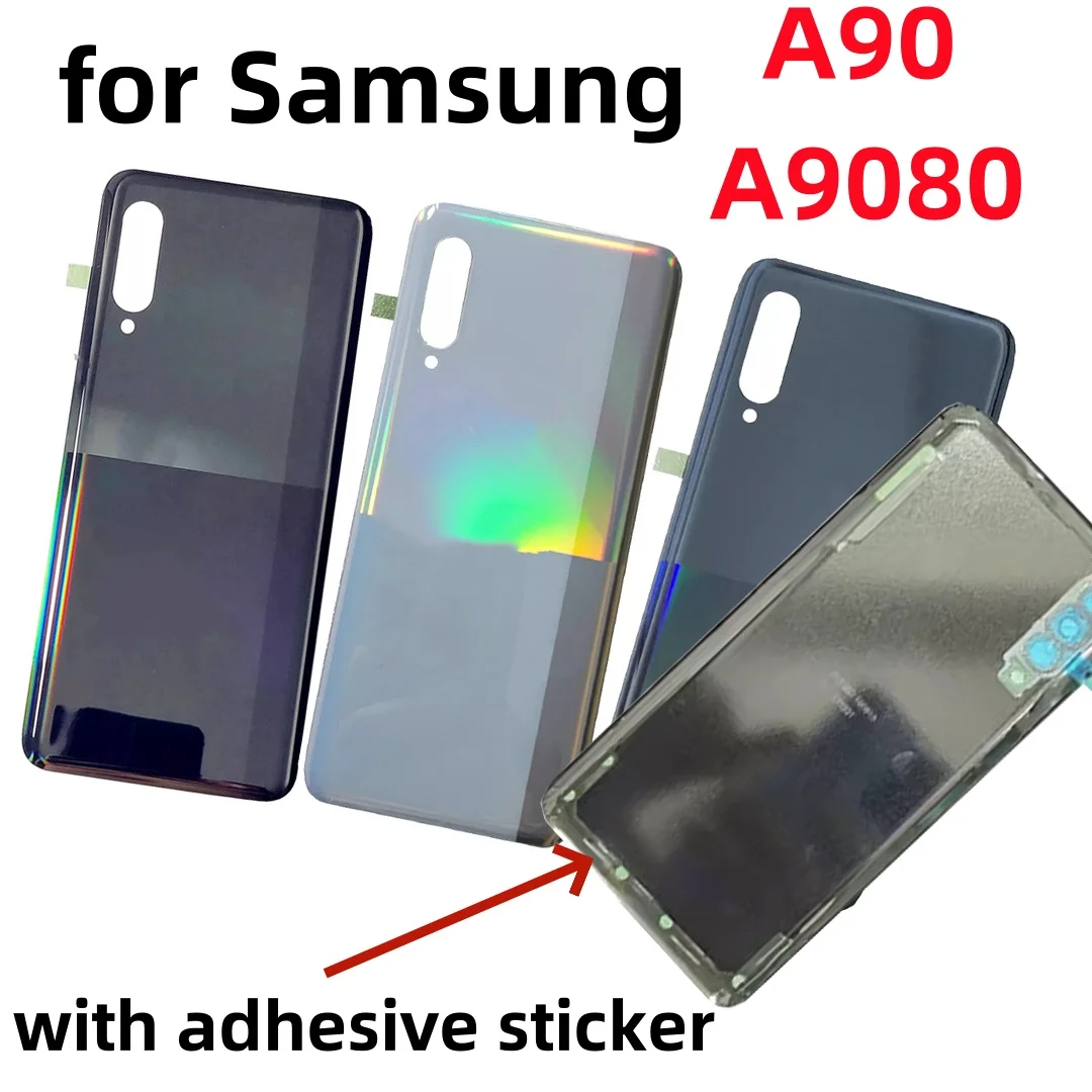 Задняя крышка, стеклянная Замена для Samsung Galaxy A90, задняя крышка аккумулятора, задняя крышка корпуса