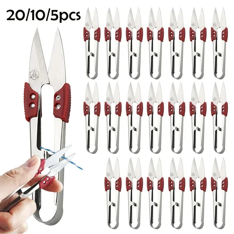 

5/10/20pcs U Thread Scissors Stainless Steel Yarn Shears Cutting Sewing Scissors Cross Stitch Scissors Embroidery Shears Costura