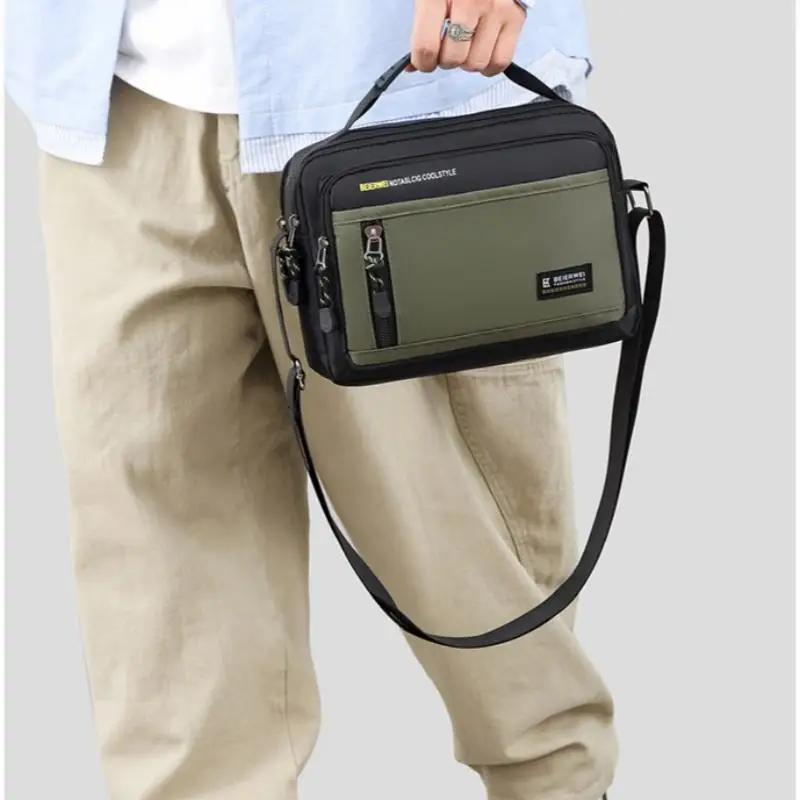 Fashion Men Crossbody Bag Single Shoulder Bags Big Capacity Storage Bag Multi-Pockets Business Crossbody Bags for Work Traveling - 5