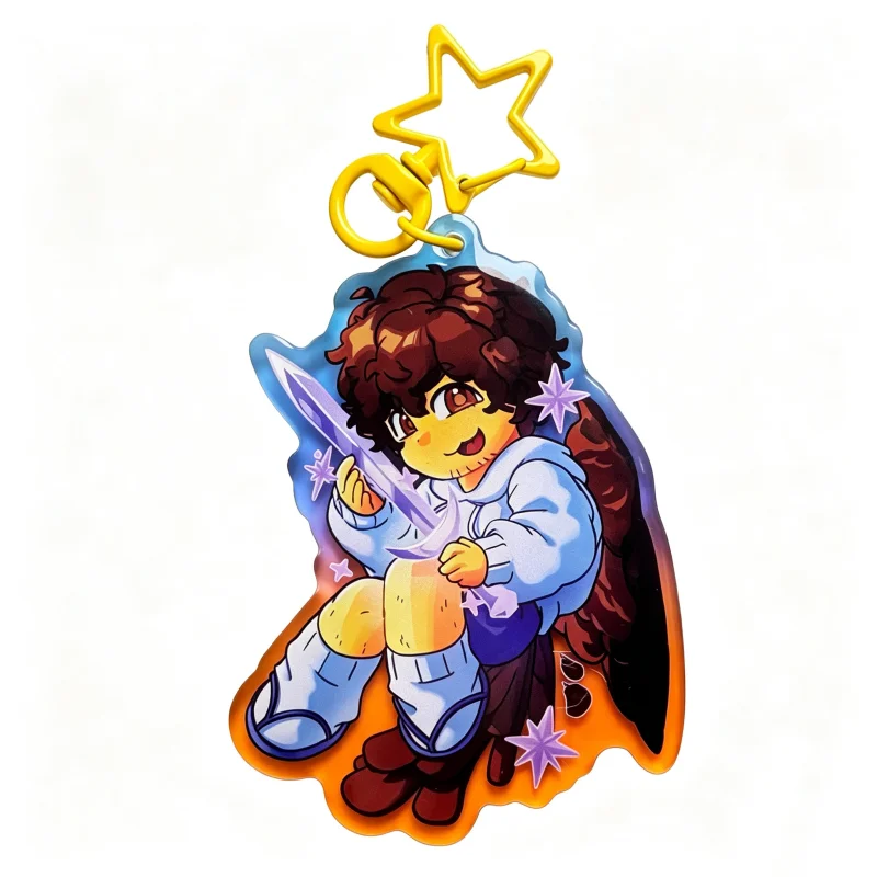 Forsaken Keychain: Acrylic Gamer Pendant with Anime Style Accessory