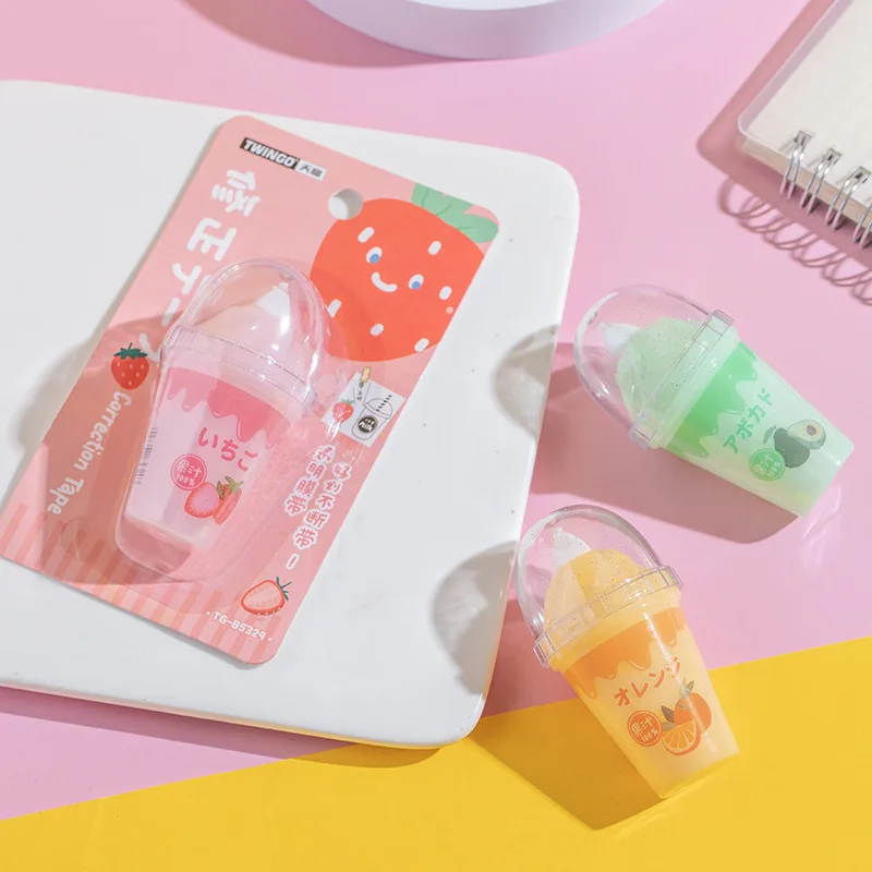 Correction Tape 3 Piece Lytwtw's Cute Kawaii Juice Ice Cream Correction Tape Stationery Office School Supplies