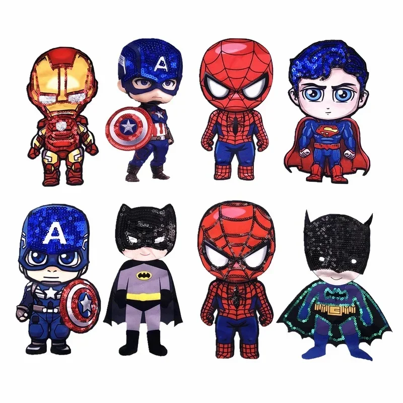 

Стич Marvel Человек-паук Халк вышивка нашивки на одежду наклейки куртки аниме мультфильм игрушки брюки сумка блестки Одежда патч