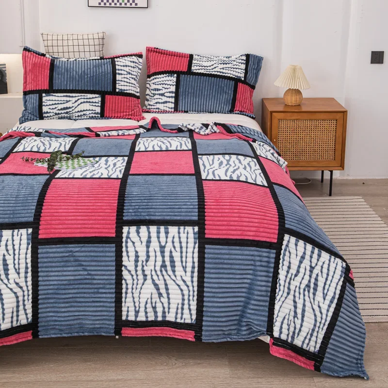 Flannel sheets, warm milk duvet, single and double sided fleece blankets, summer thin blankets, cover blankets - 3