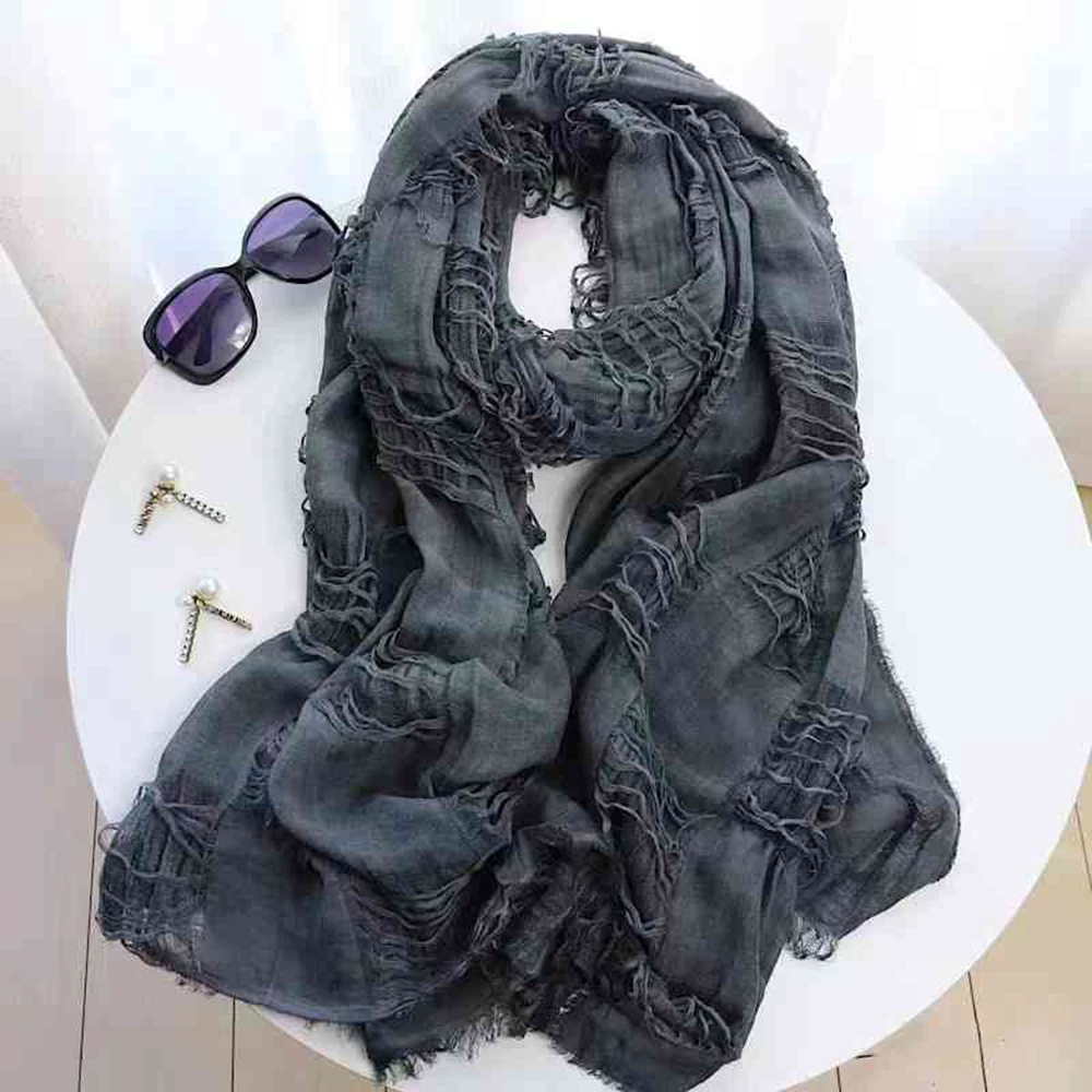 Sciarpa con nappa vintage Rovine Stile Futuristico Ragazza piccante anni 2000 Unisex Uomo Donna Autunno Inverno Stili Sciarpa di tendenza in tinta unita 1