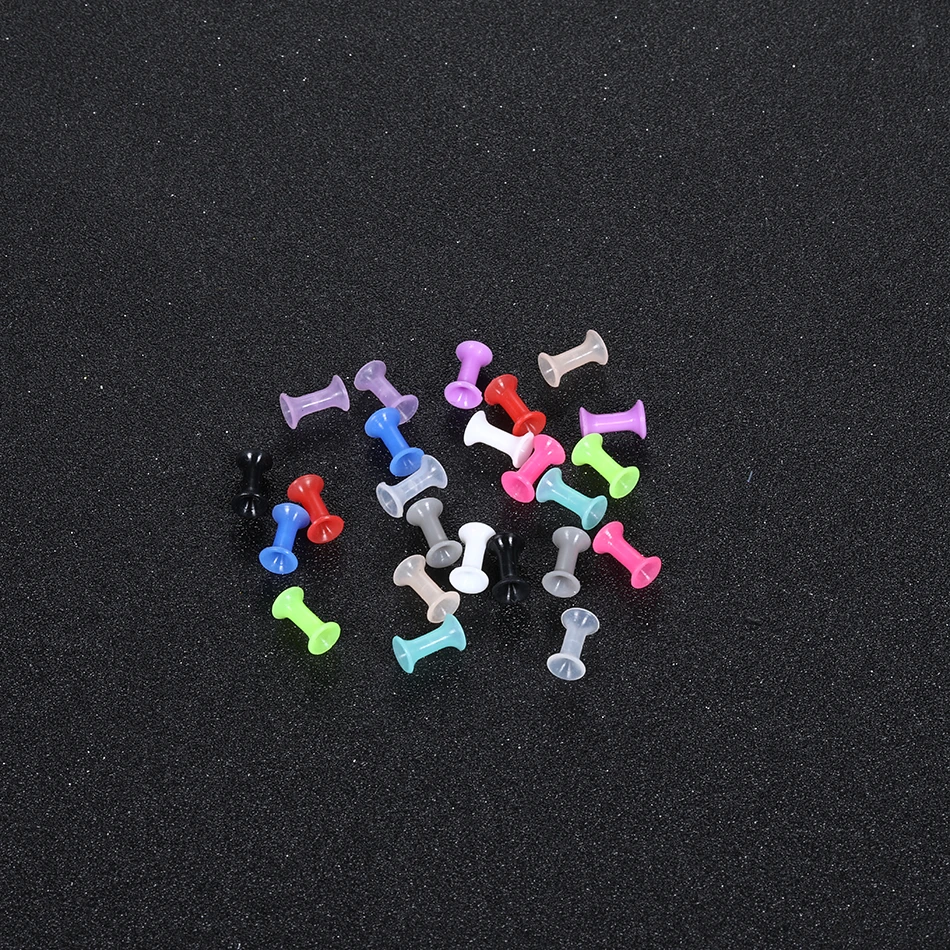 Piercing jewelry ear piercing jewelry body piercing jewelry body jewelry 12Pairs Silicone High Double Flared Ear Gauges Mixed Color Earlet Gauges Expansion 10mm