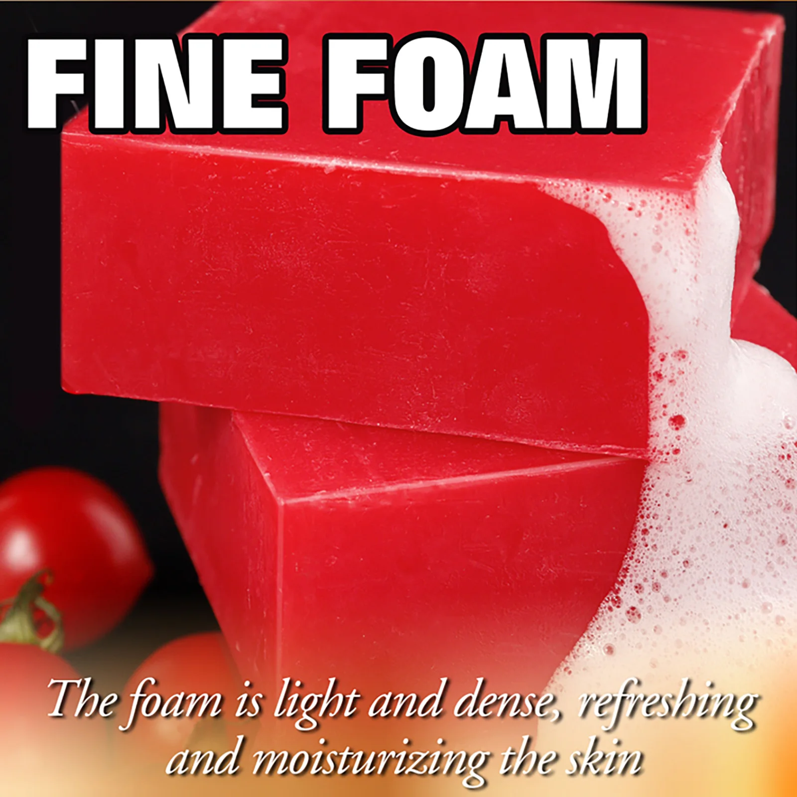 AILKE Organic Tomato Soap Bar, Lightening Skin, Deeply Clean, Exfoliate, Remove Dark Spots, Moisturizing, For Face and Body 5