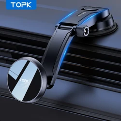 Enhanced Magnetic Car Phone Holder Mount - Adjustable Horizontal & Vertical Single - Hand Operation (For Dashboard)