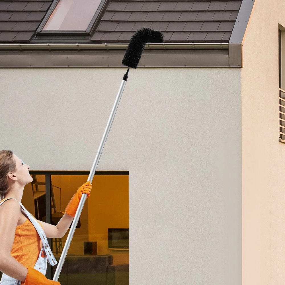 Gutter Cleaning Tool Adjustable Gutter Cleaner Multi Tubes Drain Cleaning Tool Brush for Leaves and Debris