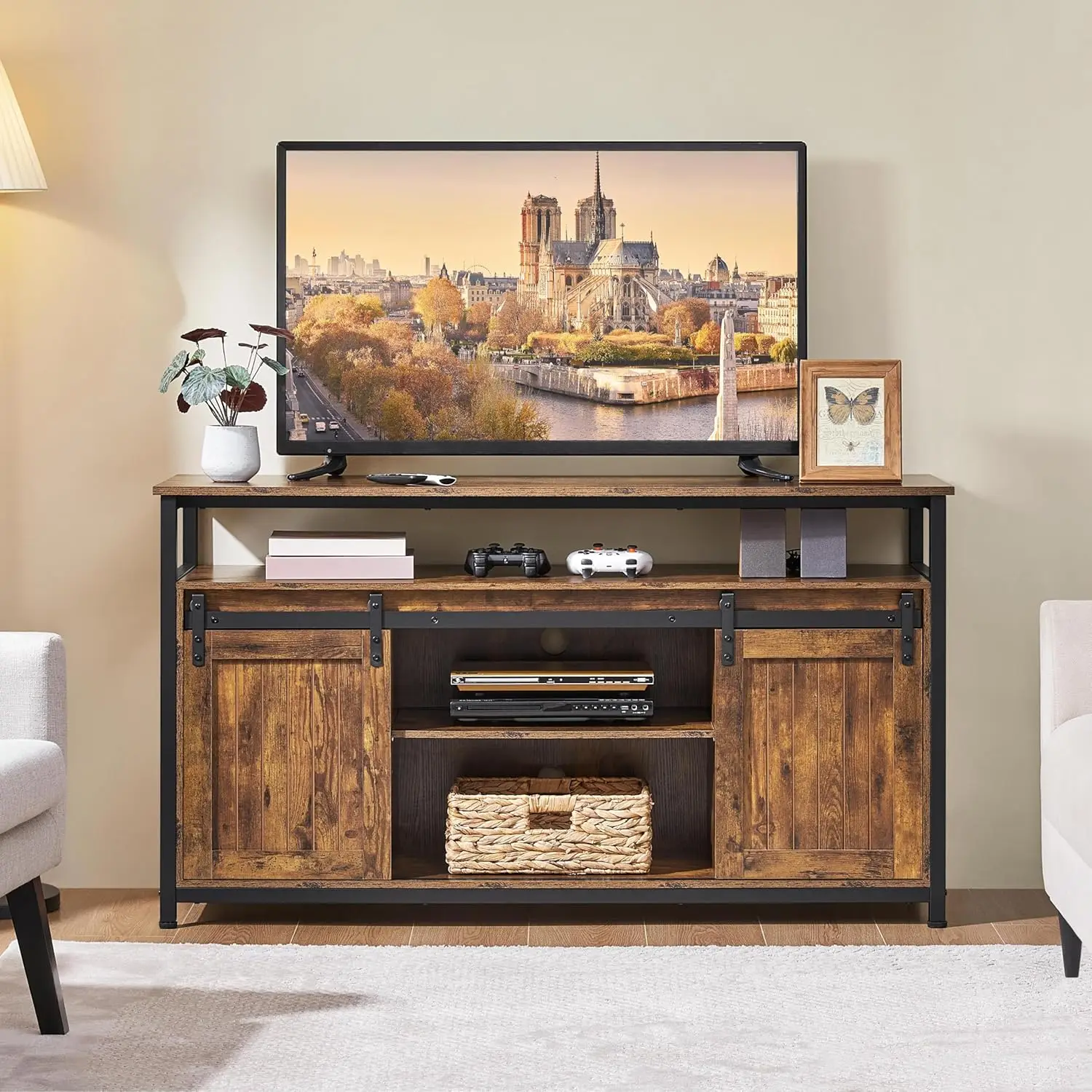 TV Stand for 65 Inch TV, Farmhouse Entertainment Center with Storage, Wood Tall TV Stands for Living Room with, Customized TV Stand for 65 Inch TV, Farmhouse Entertainment Center with Storage, Wood Tall TV Stands for Living Room with, Customized