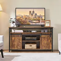 TV Stand for 65 Inch TV, Farmhouse Entertainment Center with Storage, Wood Tall TV Stands for Living Room with, Customized