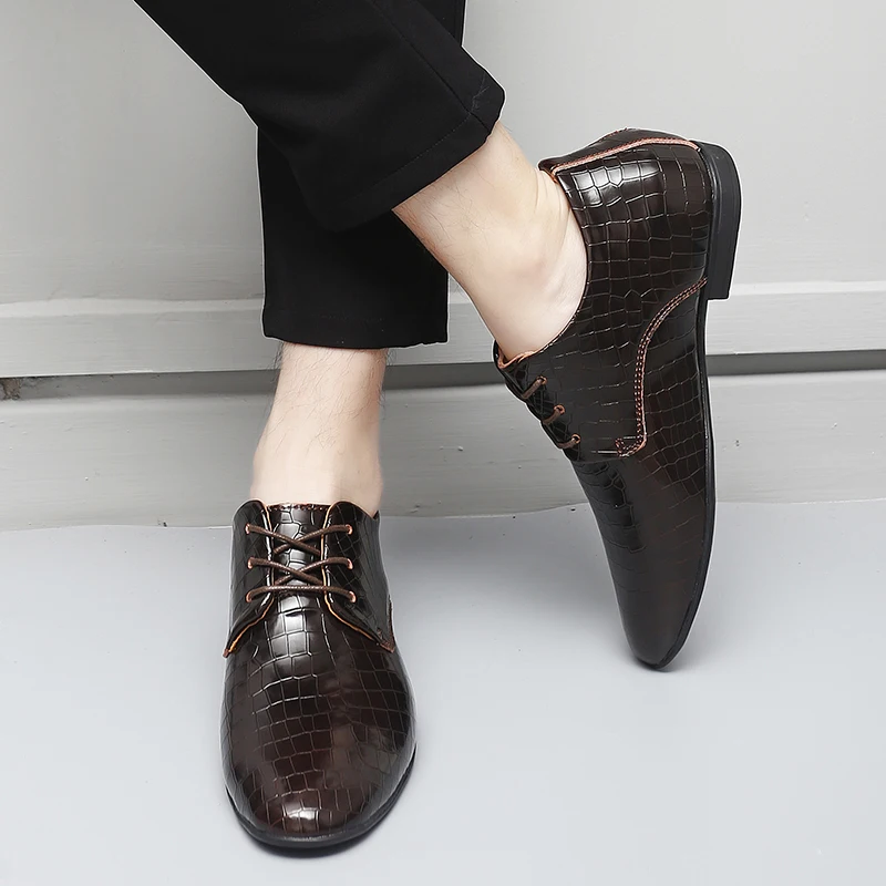 5cm Internal Increased Men Casual Business Shoes Invisible Heel Lace Up Wedding Formal Elevator Footwear