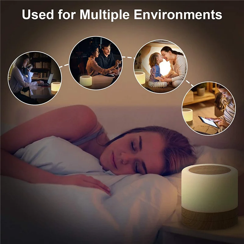 Color-Changing Rechargeable Touch Lamp with Remote Control - Portable Dimmable Night Light
