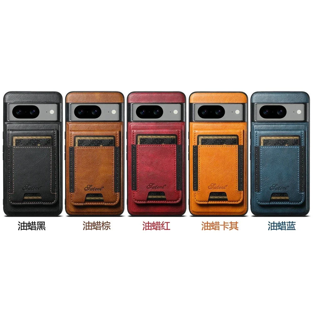 Premium Magnetic Leather Wallet Phone Case with Kickstand and Card Holder
