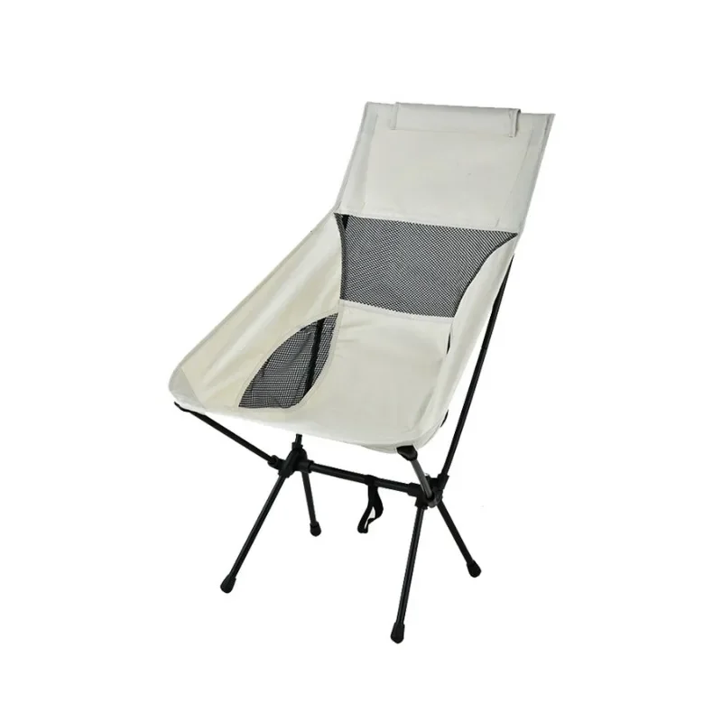 Portable Breathable Moon Chair Lightweight Folding Chair Perfect for Camping Fishing and Beach Use High-Back Design