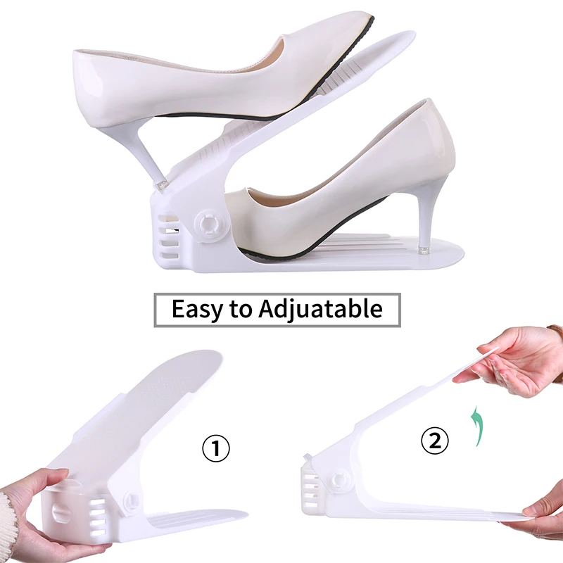 Shoe Organizer 12 Pack 4 Levels Adjustable Rack Shoe Storage Space Savers 50%