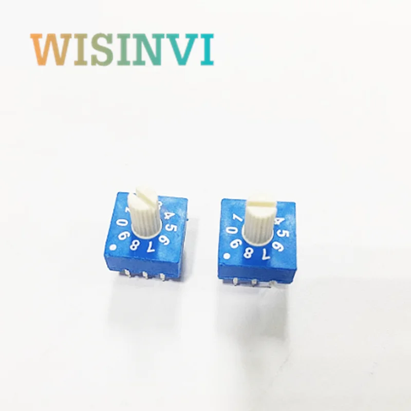 1-2 Stück Codierschalter ERD210RS 10 Positionen 0-9 3:3 Drehgeber mit Griff Codeschalter Digitale Potentiometer-Schalter