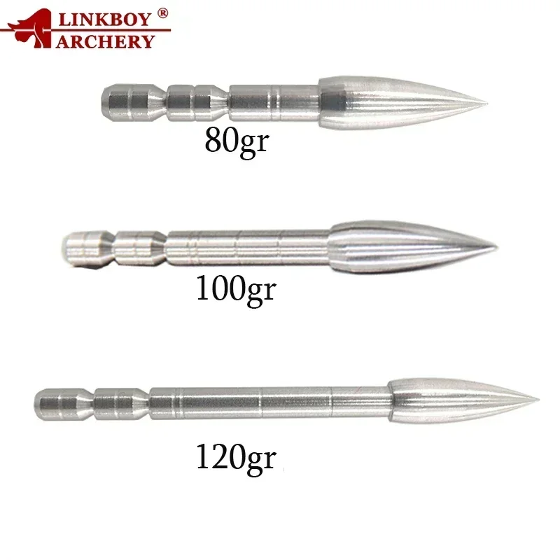 Linkboy Archery Broadhead ID4.2mm Arrows Shaft Point Tips 80/100/120/150/200gr Arrowhead Arrow BOW Hunting 12pcs archery arrowhead archery arrows