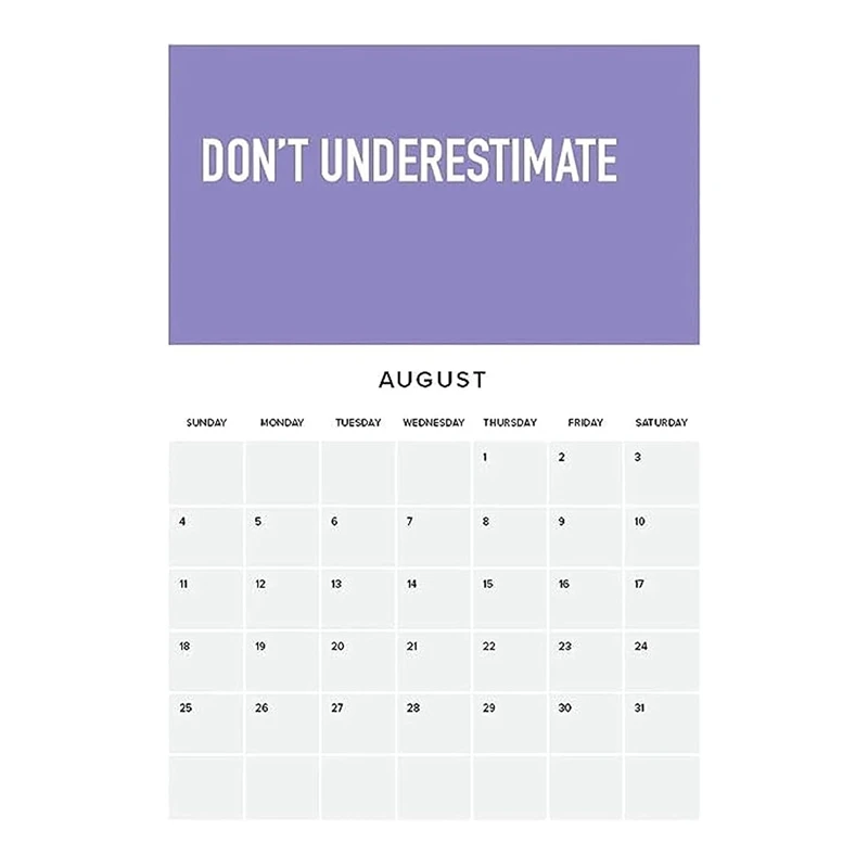 Mensal Inspirado Calendário de Parede para Adultos Adulto é Difícil 2024 Calendário Planejadores Duráveis para Escritório Calendário 2024 Pcs - Imagem 4