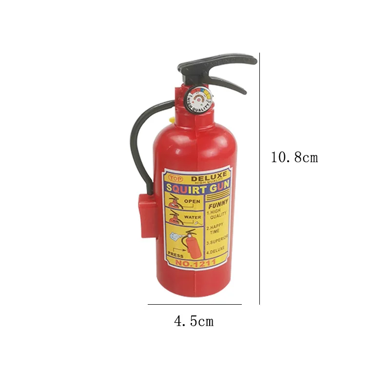 어린이 재미있는 미니 소화기 장난감, 전체 사람 장난 선물, 물총 스프레이, 어린이 소방관 전문 소품