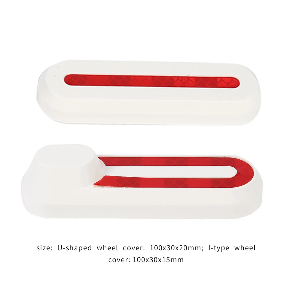 Electric Scooter Front Rear Wheel Cover Protective Shell with Reflective Sticker for M365 Outdoor Scooter Parts Accessories