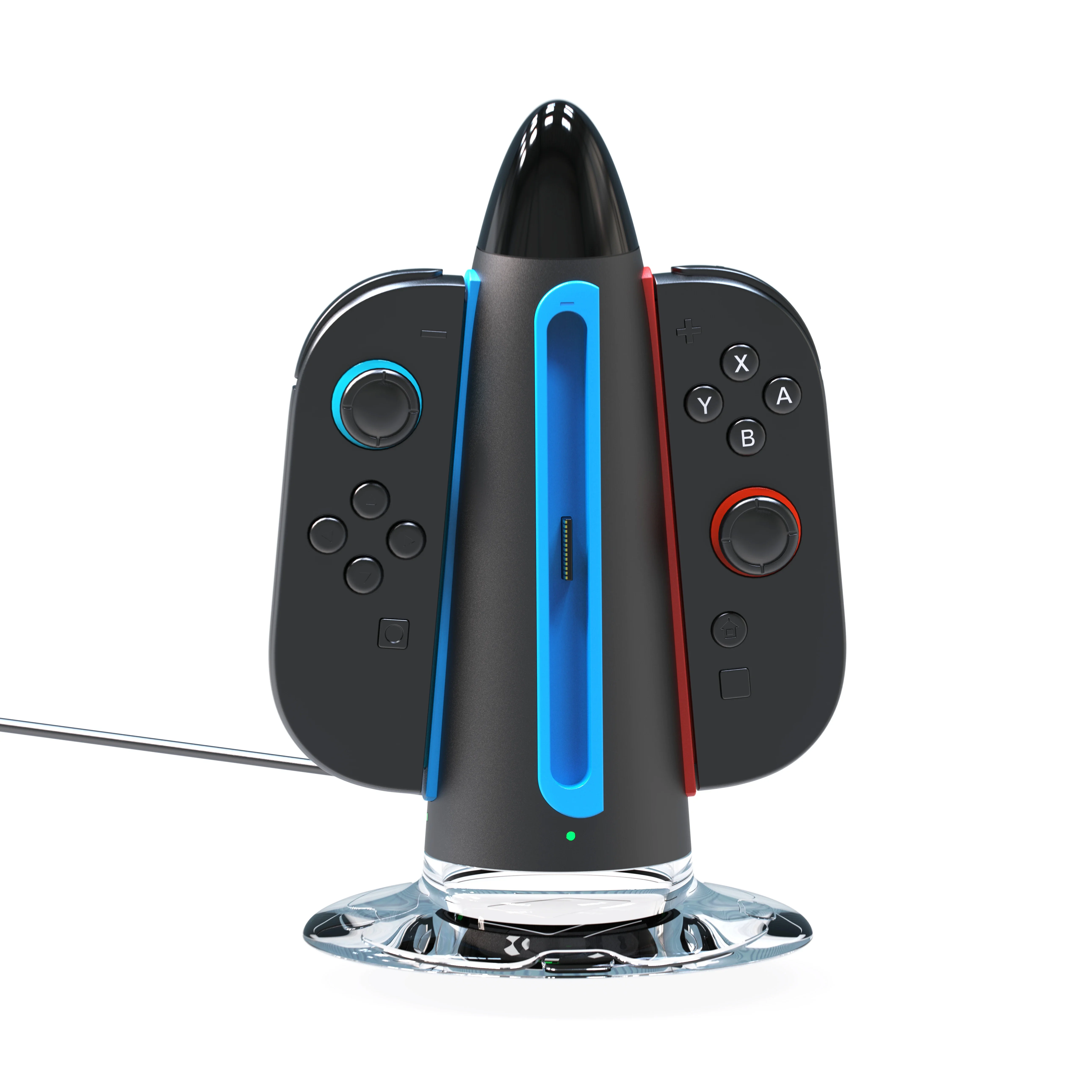 New Rocket-Inspired Design 4 in 1 Charging Stand for SWITCH 2,Dock Built-in RGB Light Strip for Switch 2 Joy-pad STK-DZ605