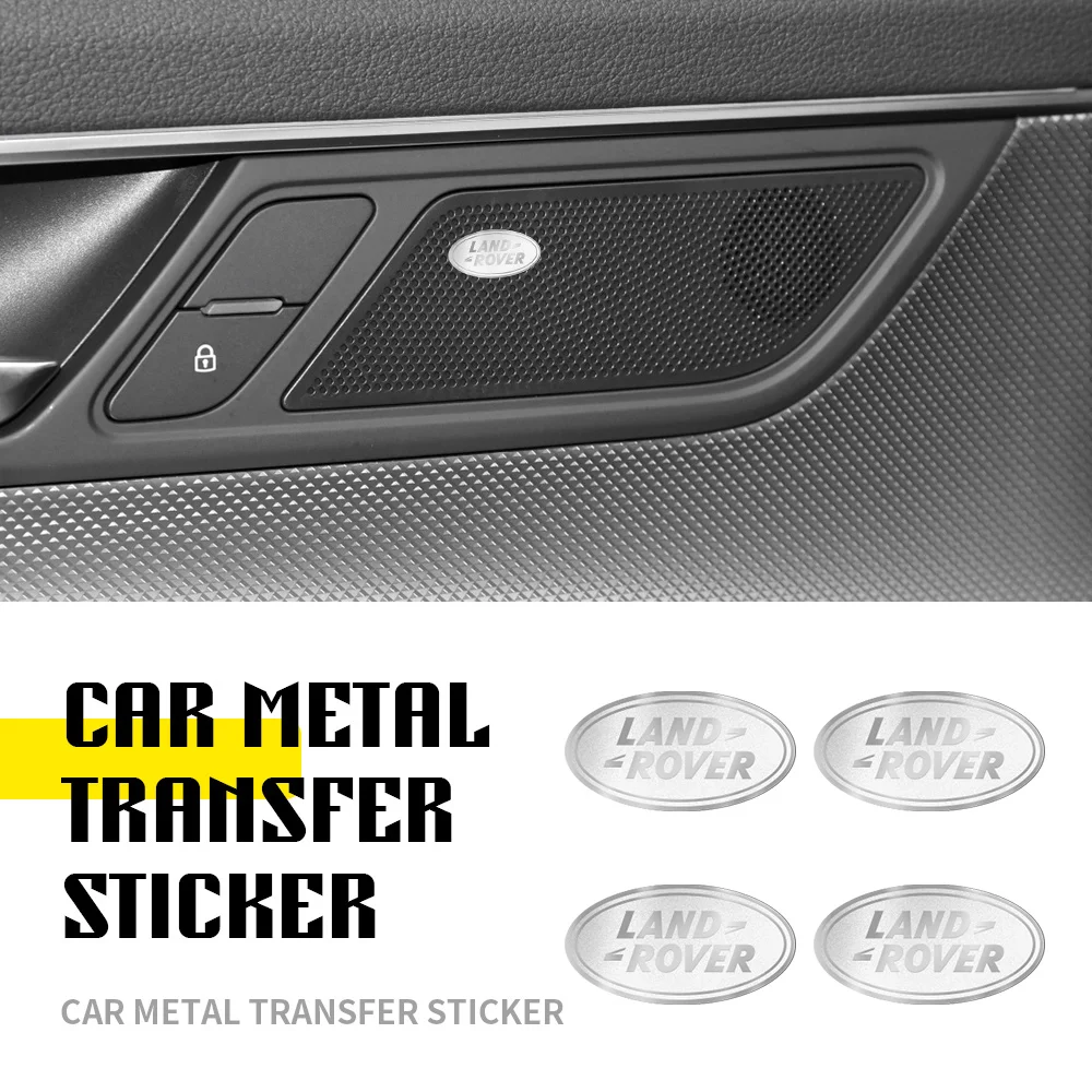 5/10pcs Car Styling 3D Nickel Metal Sticker Car Interior Sticker Decoration For Land Rover Discovery 4 Range Velar Defender SVR
