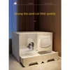 Cat litter box Sand-proof corridor-style pan Extra-large sand-proof enclosed pet toilet Dust-proof and durable assembled toilet 2