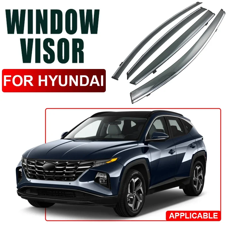 

Автомобильный козырек на окно для Hyundai Creta IX25 ELANTRA AVANTE IX35 TUCSON KONA PALISADE SANTA FE IX45 SOLARIS ACCENT Sedan TUCSON, 4 шт.