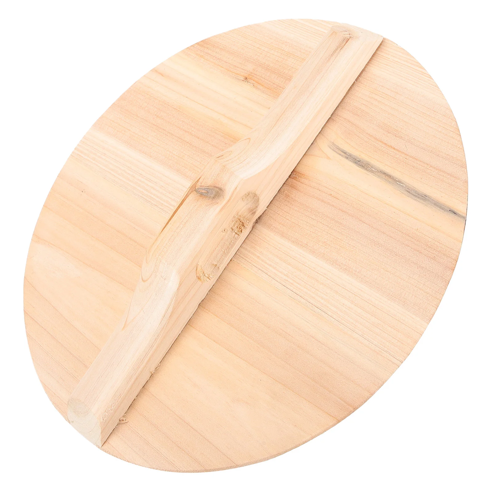 25cm Diameter Wooden Pot Lid Stir Fry Wok Cover Natural Wood Kitchen Cookware Parts Anti Overflow Pot Cover Commercial Kitchen