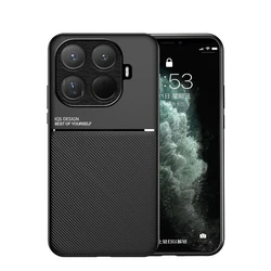 Minimalist Business Style PU Leather + TPU Non - Slip Protective Back Cover for Xiaomi 15T (Black Case)
