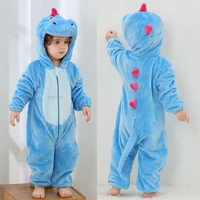 Cartoon Flannel Baby Rompers Unicorn Rabbit Dinosaur Pajamas Cotton Baby Boy Girls Animal Costume Baby Jumpsuit Kigurumi Outfits 6