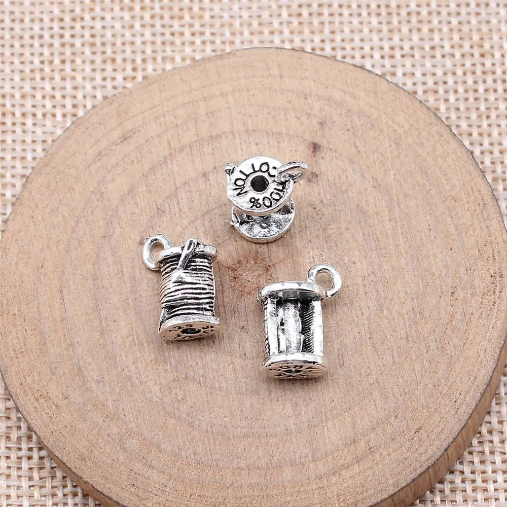 

Car Accessories Yarn Roll Charms Jewelry Making Supplies 14x10mm 10pcs