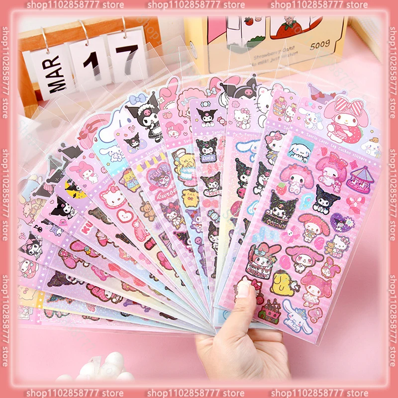 

20/50/100pcs Sanrio Guka Sticker Pochacco Kuromi Melody Stickers Cartoon Sticker Stationery Wholesale Stationery Sticker