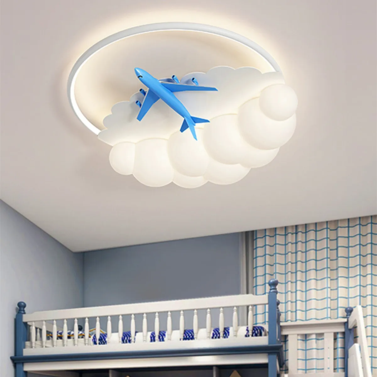 Modern Led Children's Bedroom Ceiling Lihgts Cloud Airplane - Main Image