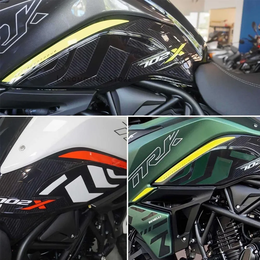 2023 TRK702 액세서리 3D 젤 에폭시 송진 스티커 키트, 탱크 패드, 베넬리 TRK 702X TRK 702X2023 용 3D 스티커