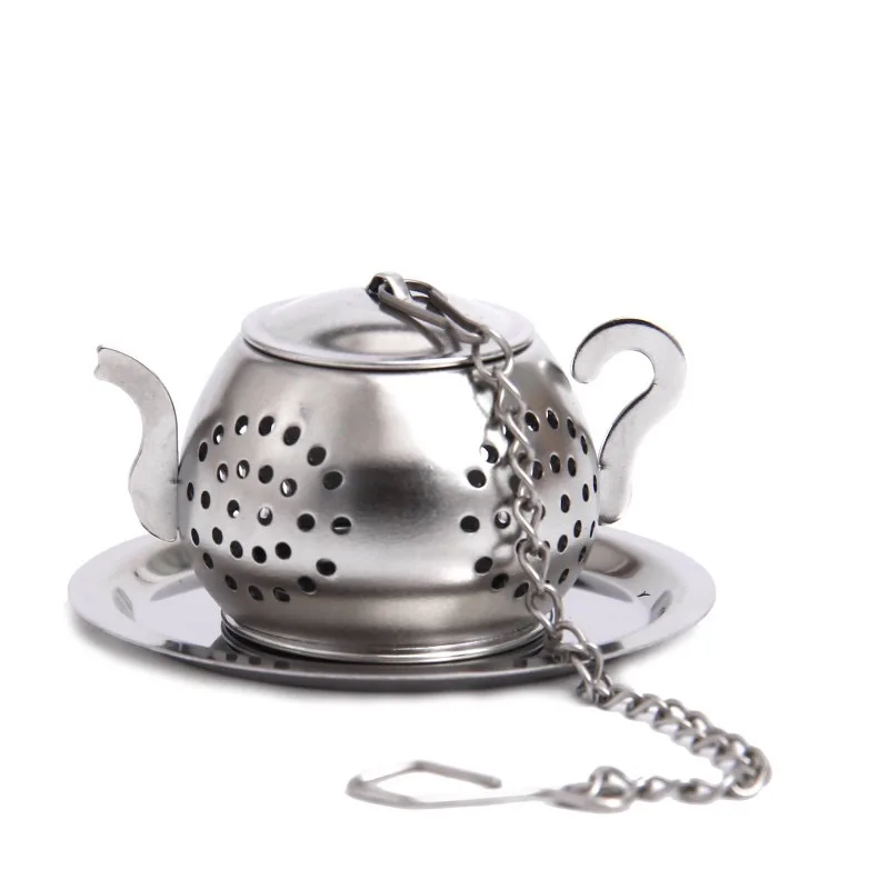 

Stainless Steel Teapot Shape Tea Infuser Reusable Cha Strainer Teaware Spice Filter Coffee Brewing Sieve Kitchen Accessories