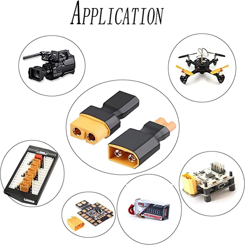 FPV 드론 RC Lipo NiMH 배터리 충전기 ESC에 대 한 XT60에 XT30 플러그 여성 남성 어댑터 변환기 (2pcs 남성 XT60에 여성 XT