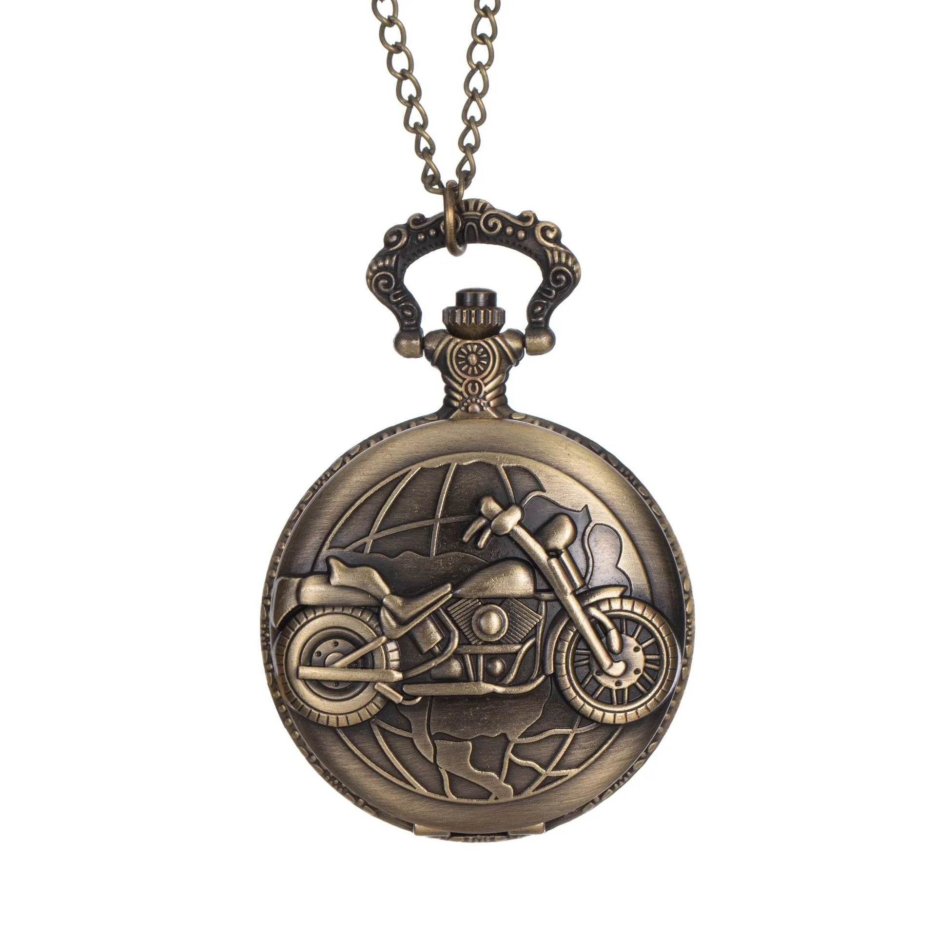 Motorcycle Retro Punk Style Unisex Pocket Watch pocket watch
