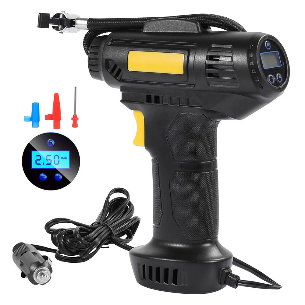 

Автомобильный воздушный компрессор 150 PSI, воздушный компрессор для шин, насос высокого давления, насос для автомобильных шин с цифровым дисплеем для автомобиля, мотоцикла