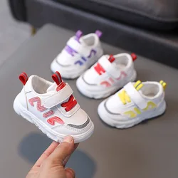 Chaussures de Sport en maille et cuir pour bébés de 0 à 2 ans, premiers pas à fond souple, baskets décontractées, SMD020, printemps 