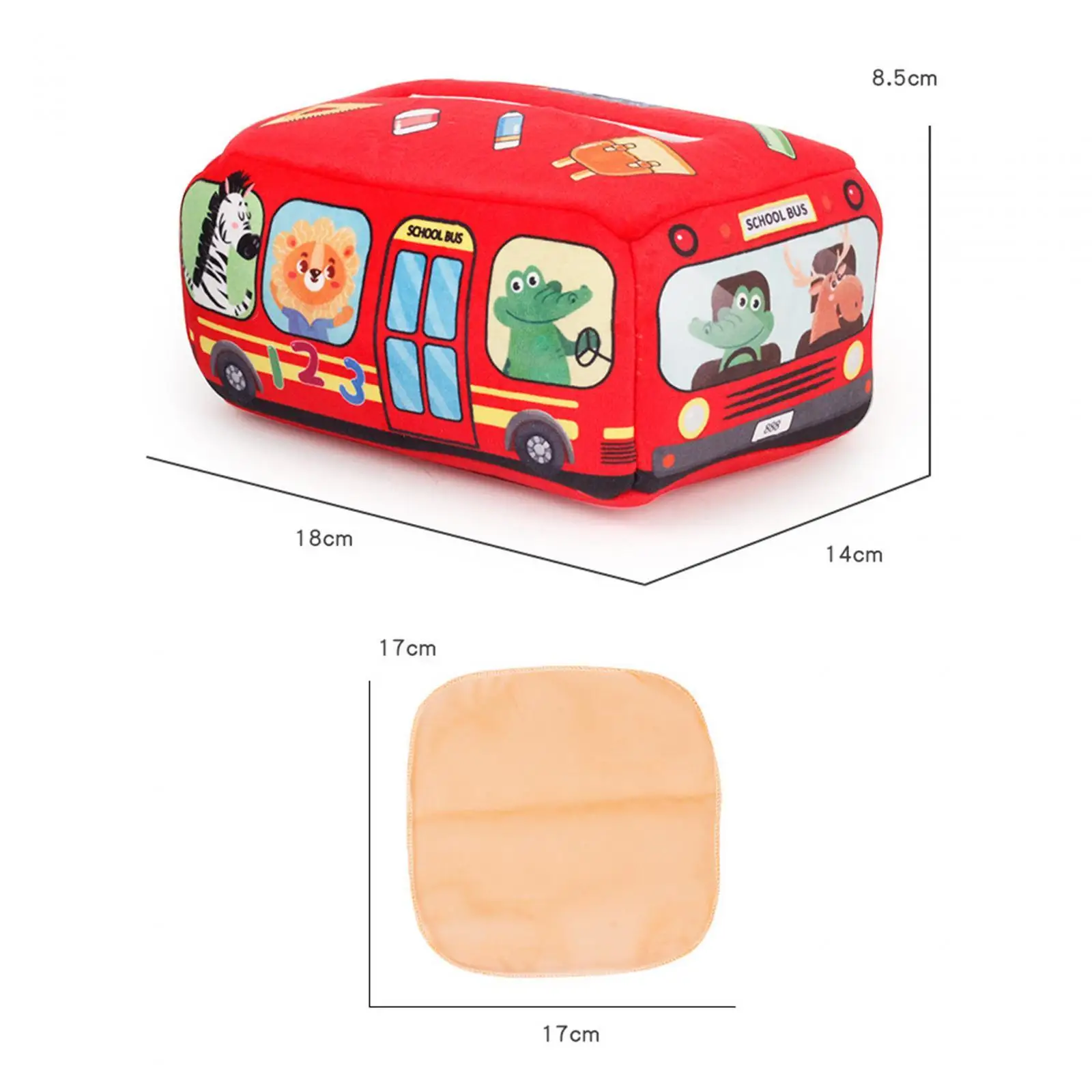 Infant Tissue Box Toy with 10 Colorful Scarves for 1-2 Year Montessori Toy