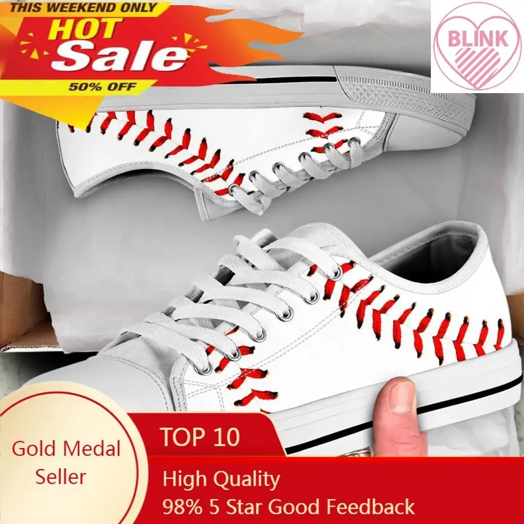 

White Baseball Casual Low Help Canvas Shoes Lightweight Breathable Fashion Men Women 3D Print Sneakers High Quality Board Shoes