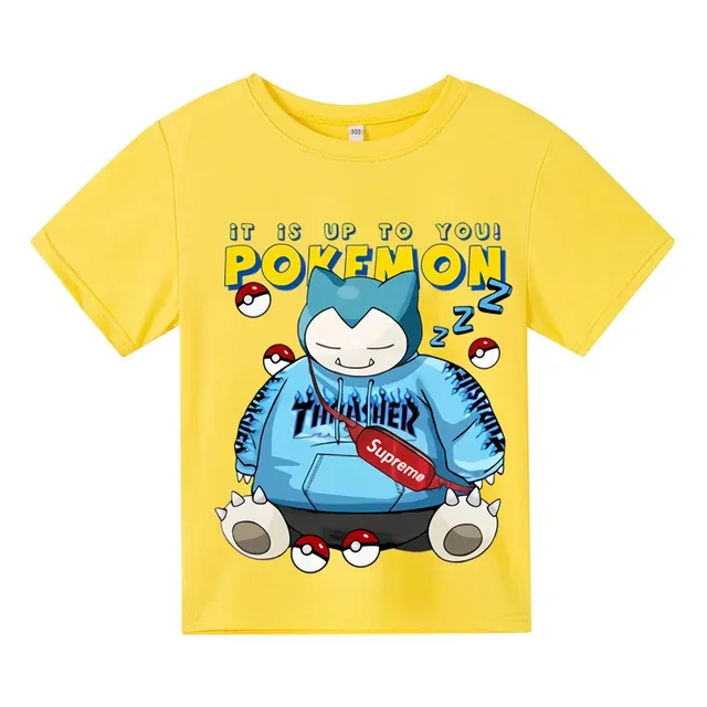 thumbnail image 1 of Camiseta de verano popular de Pikachu para niños, ropa para niños y niñas, camiseta de manga corta informal y cómoda con cuello redondo y dibujos animados para bebés, 1 of 5