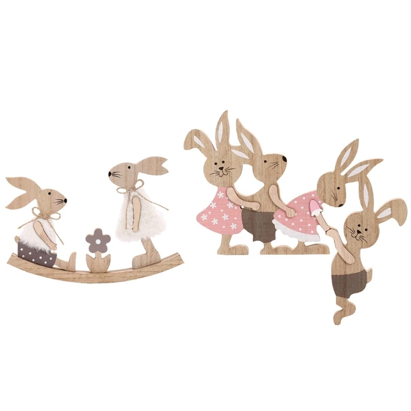 

Пасхальные расписные украшения в виде кролика, сделай сам, деревянные поделки, украшения для дома, дверной уголок, настенный