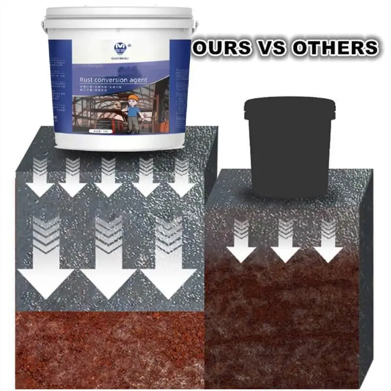 Rust Removal Paint 500g Metal Rust Remover Rust Conversion Agent Grinding-free Solid Agent Color Steel Refurbishment Metal Anti-rust Paint