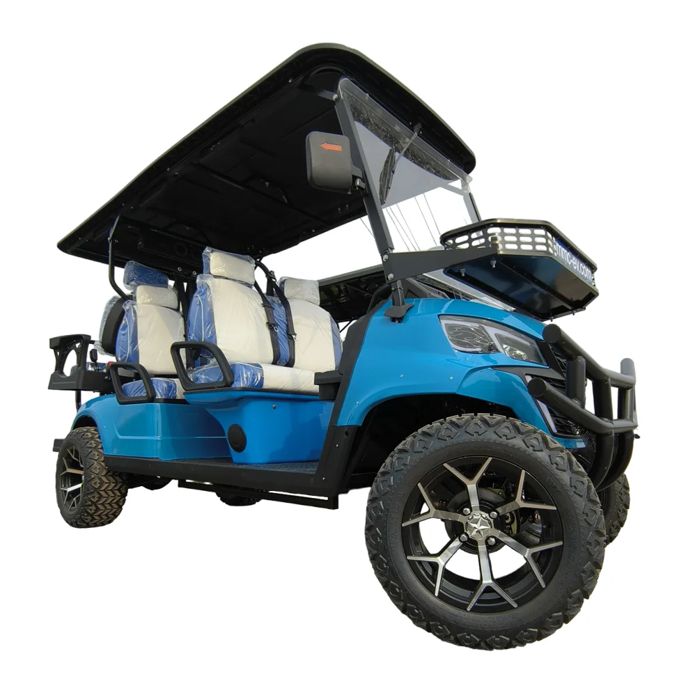 MMC 72V 리튬 배터리, AC 모터, 4 륜 카트, 자동차 전기 6 승객, 태양열 구동 골프 카트, 4KW, 5KW, 7KW