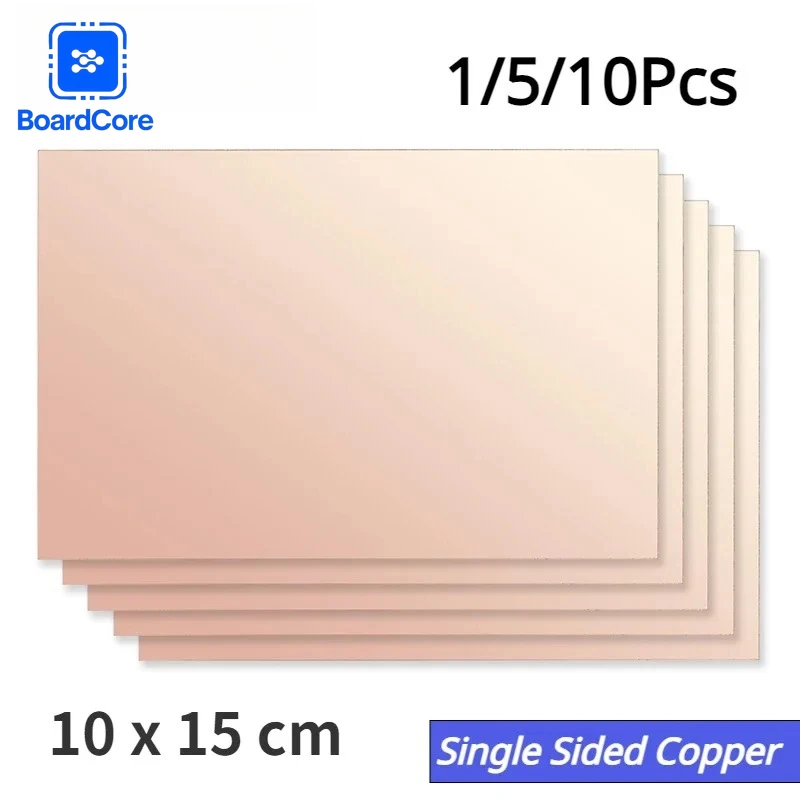 1/5/10Pcs FR4 10x15cm PCB 단일 측면 구리 클래드 플레이트 라미네이트 회로 섬유 소재 에칭 용 범용 보드 DIY Pcbs 키트