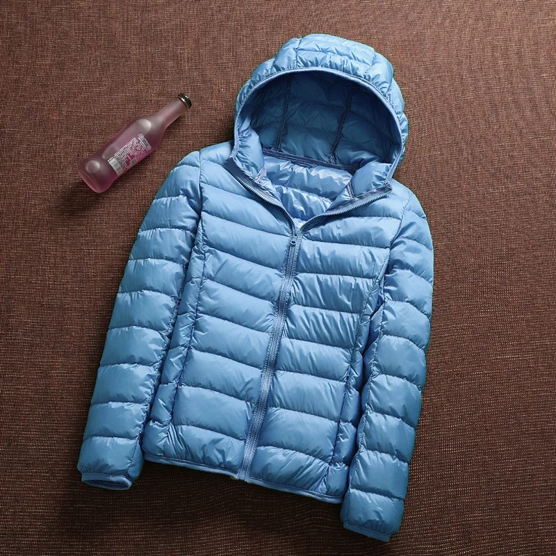 8XL Women White Duck Down Jackets 6XL 5XL Female Ultra Light Duck Down Coats Autumn Winter Warm Hooded Hiking Outwear Portable 3